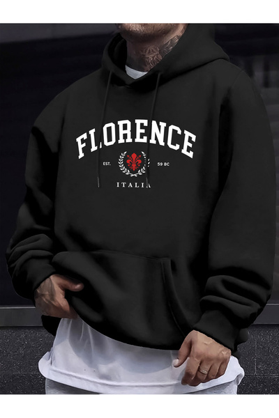 Tarzsokak سترة فلورنس إيطاليا بطباعة حروف للرجال، 12 لونًا، سترة رياضية بسيطة...