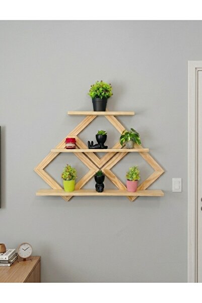 Ev dekka 3 Katlı Modern Metal Duvar Rafı - 60/40/30 cm Genişlik - 10 cm Derinlik