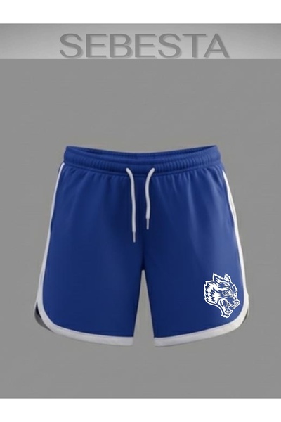 Sebesta Fashion Wolves Printed Premium Jarse Piped Sportsman Shorts