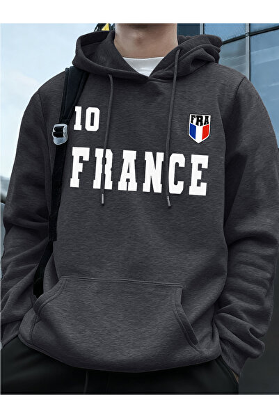 Tarzsokak هودي مطبوع عليه علم فرنسا للرجال شتاء صوف الفليس سترات دافئة للجري ...