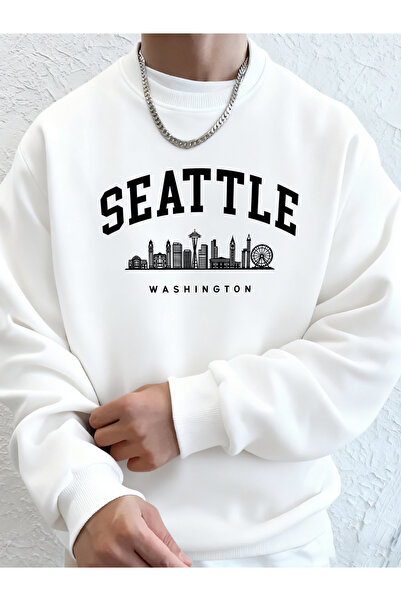 Tarzsokak ملابس رياضية عصرية من Seattle Washington Letter Creative مطبوع للرج...