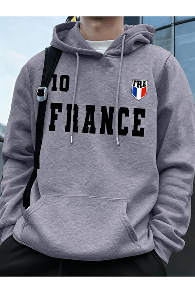 Tarzsokak هودي مطبوع عليه علم فرنسا للرجال شتاء صوف الفليس سترات دافئة للجري ...