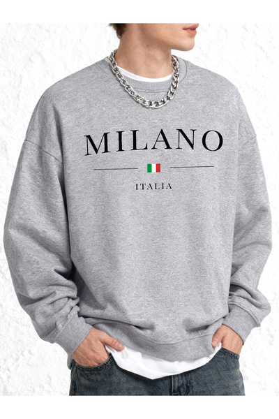 Tarzsokak إيطاليا ميلانو سيتي بي مطبوع سترة دافئة للرجال كاجوال مقاس كبير بأك...