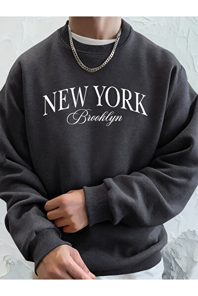 Tarzsokak تي شيرت رجالي مطبوع عليه حروف نيويورك بروكلين شتاء صوف الفليس هودي ...