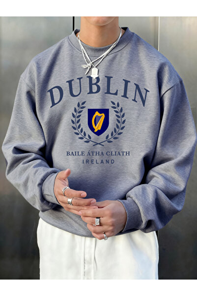 Tarzsokak سترة دبلن أيرلندا بنمط الحروف للخريف للرجال، سترة عصرية برقبة دائري...