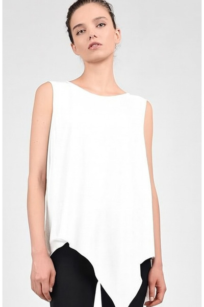 arakan Women's Asymmetrical Cut Sleeveless Blouse – Comfortable Fit Stylish B...