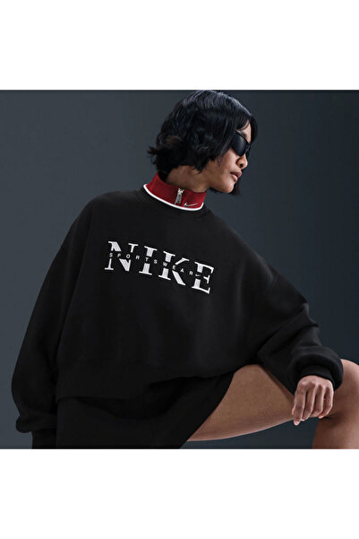 Nike Phoenix Fleece Crew Жіноча чорна кофта (yousportswear)