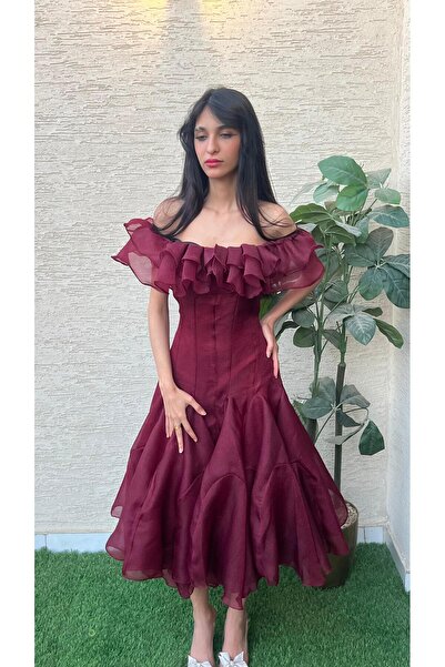 alweshah alahmar Long waisted dress