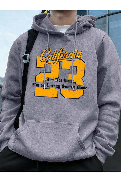 Tarzsokak هودي كاليفورنيا 23 بطباعة الحروف للرجال شتاء صوف الفليس سترة دافئة ...