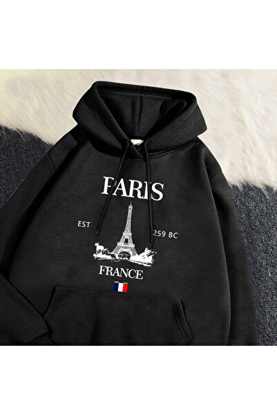 NOISSEY Hanorace la modă Paris Franța Turnul Eiffel Hanorac cu imprimeu Buzun...