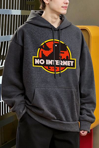 Tarzsokak بدون إنترنت، ملابس رجالية كاجوال بطباعة ديناصورات K بغطاء رأس ar، م...