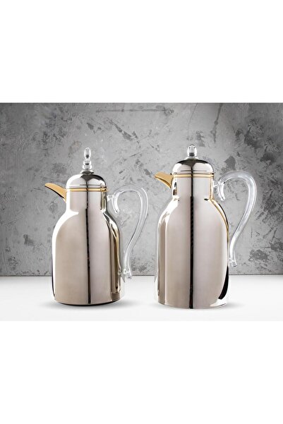 TOHFAT-AL MAIDAH Rim Thermos Set, Luxury, 18-Hour Heat Preservation, Tea Capa...