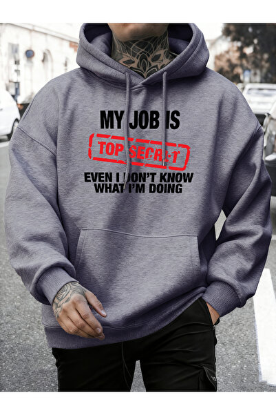 Tarzsokak تي شيرت رجالي من Işim Çok Gizli B مطبوع للخريف P صوف الفليس ناعم لل...