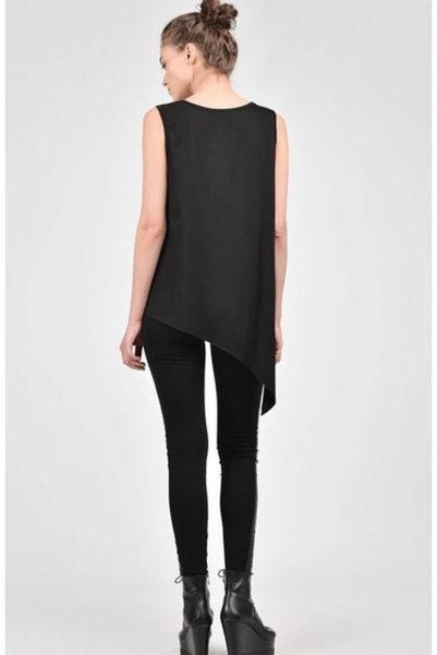 arakan Women's Asymmetrical Cut Sleeveless Blouse – Comfortable Fit Stylish Basic Top - K22 241