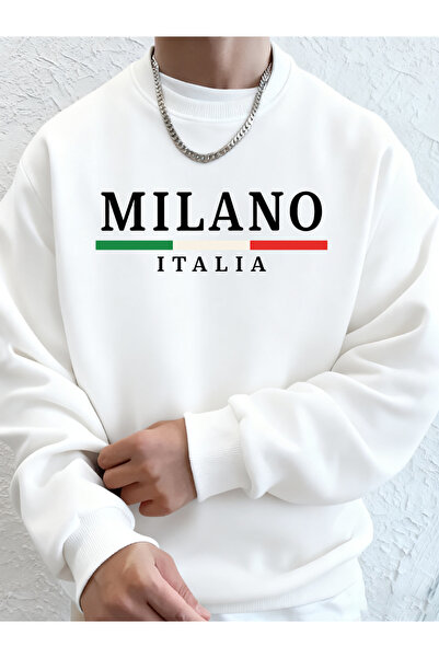 Tarzsokak ميلانو علم إيطاليا ملون B مطبوع سترة رجالية شتوية P صوف الفليس دافئ...