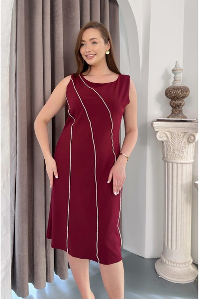 Butik Nilyam Rochie de seară midi elastică, fără mâneci, cu decolteu mare, cu...