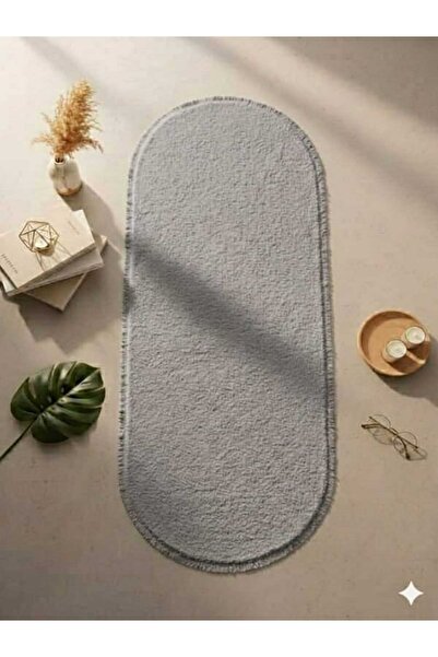 ALTUN CARPET Covor de pluș modern, simplu, deschis, oval, cu franjuri, K talp...