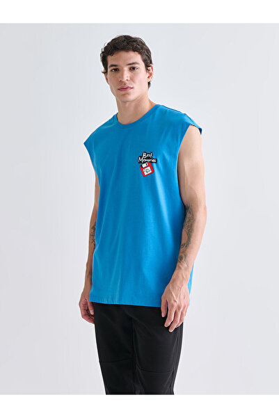 LC Waikiki Peak New Season Crew Neck Printed Combed Cotton Men's Sleeveless T...