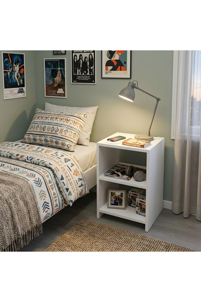 Ysf Ravoni Home Premium MDF Mini 2 Bölmeli Çok Amaçlı Raf - Modern Komodin ve...