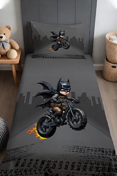 EVPANYA Night Hero Patterned Bedspread and Pillowcase