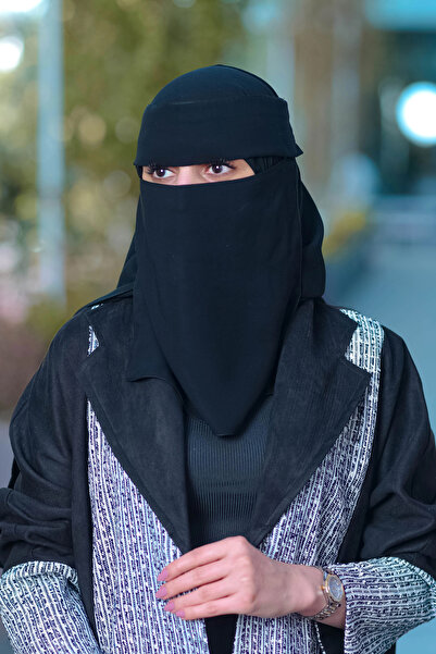 Hasnaa Abaya نقاب جينز ملكي مخفي