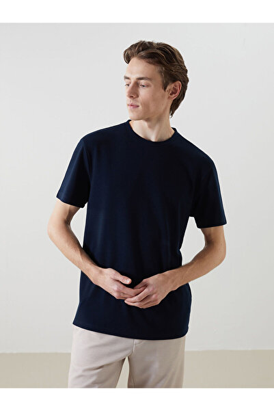 LC Waikiki Nevavm with a Difference Oval Collar Short Sleeve Men's T-Shirt