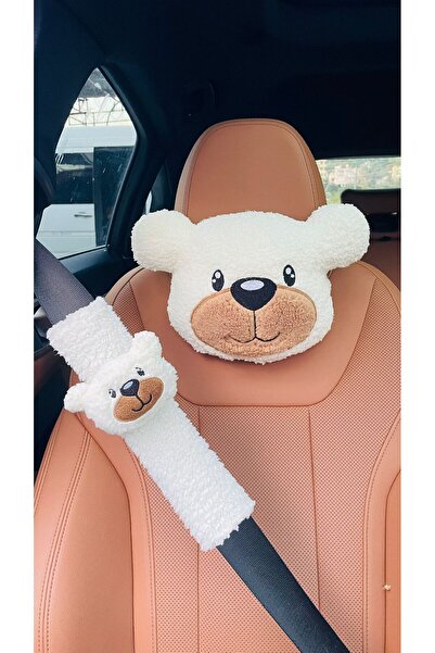 Masalia مجموعة وبري AYICIK منقوش من وسادة الرقبة للسيارة وطقم الأمان حزام i (...