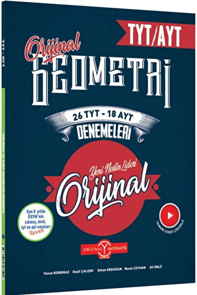 Orijinal Yayınları Tyt Ayt Orijinal Geometri 26 Tyt 18 Ayt Denemeleri