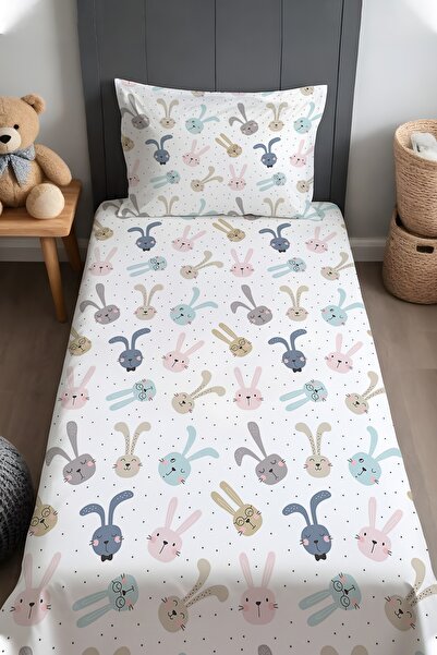 EVPANYA الأرانب اللطيفة منقوش غطاء سرير وغطاء الوسادة