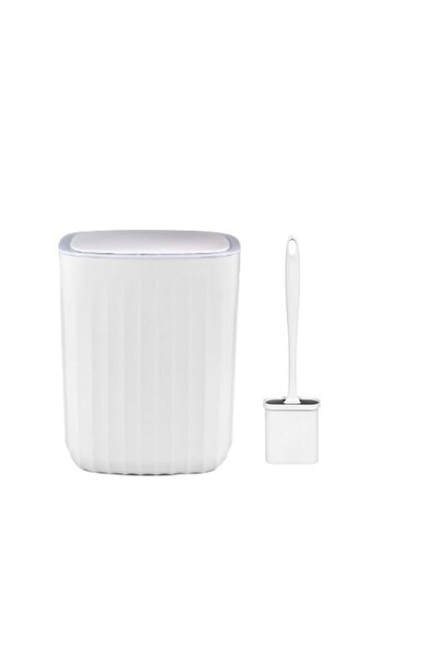 Geseus Automatic Plastic Trash Can with Sensor 12 Liters + White Silicone Toi...