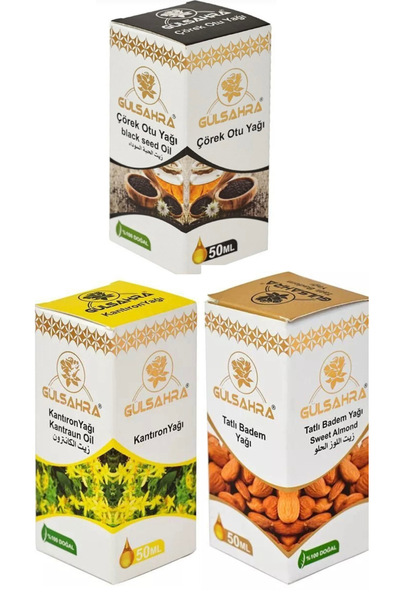 Digermak GÜLSAHRA ÜÇLÜ SET SAF VE DOĞAL ÇÖREK OTU YAĞI TATLI BADEM YAĞI KANTO...