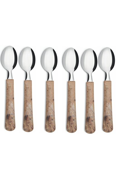 Simonaggio Set 6 lingurite desert Elementos Wood