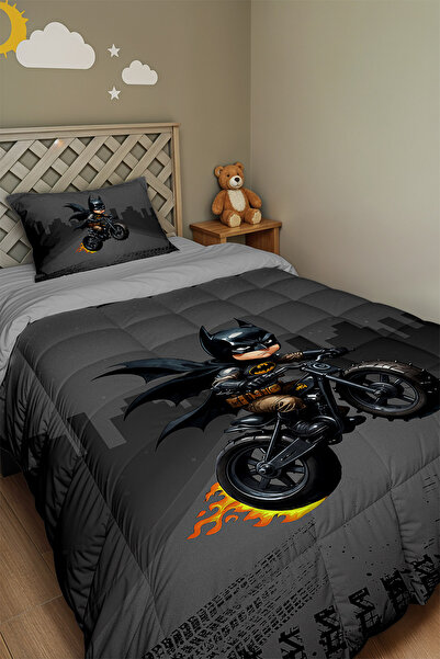 EVPANYA Односпальне ковдро і наволочка з малюнком «Нічний герой»