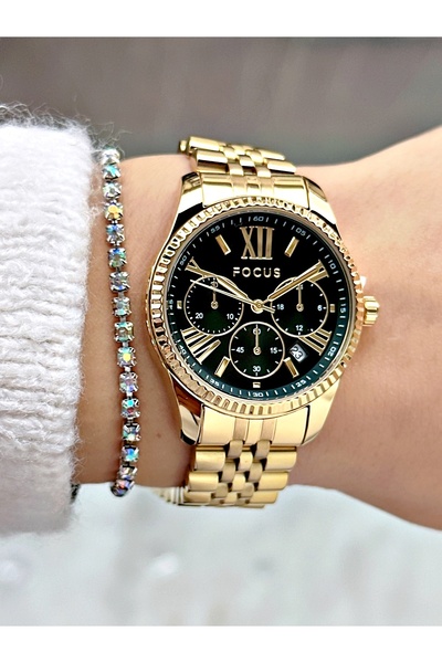 Focus ساعة يد نسائية مقاومة للماء من الفولاذ مع ضمان لمدة عامين، وهي هدية على...