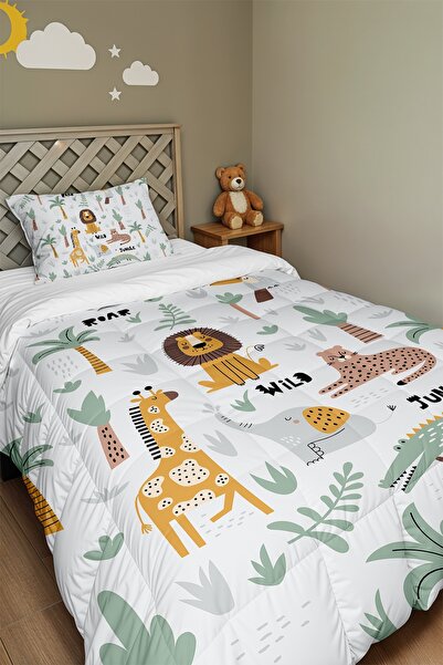 EVPANYA Nature Adventure Patterned Single Duvet and Pillowcase