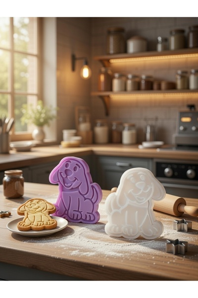 Onflow قالب كوكيز على شكل وجه كلب لطيف - قطاعة كوكيز لمحبي الكلاب