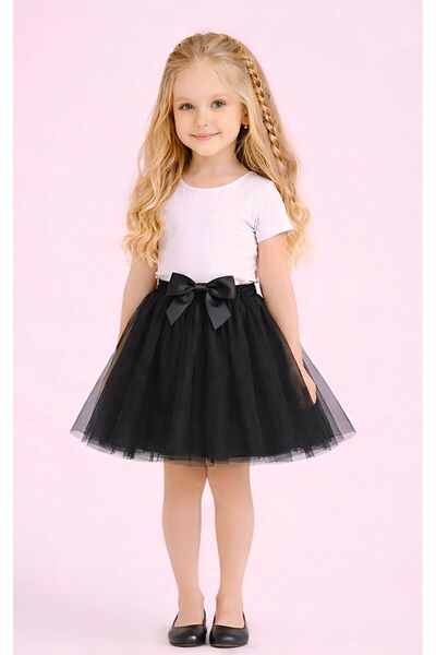 Ceylin Fashion Girl's April 23Rd Bowknot Dream Tulle Piece Tutu Skirt Cf-26040
