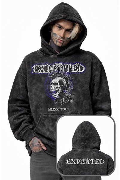 Fuddy Moda Ουνισέξ oversized The Exploited MMXX Tour Ense με τύπωμα με κουκού...