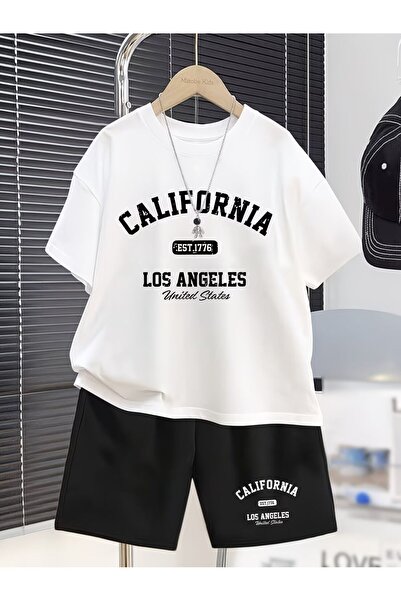 macklin Unisex California Los Angeles Printed Special Design Oversized T-Shir...