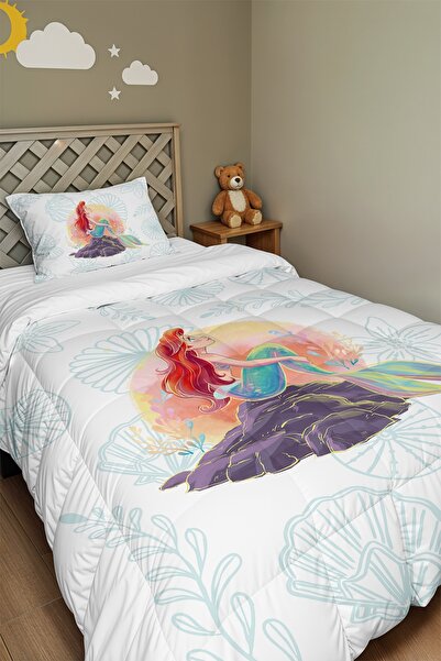 EVPANYA The Dream of the Sea Girl Patterned Single Duvet and Pillowcase
