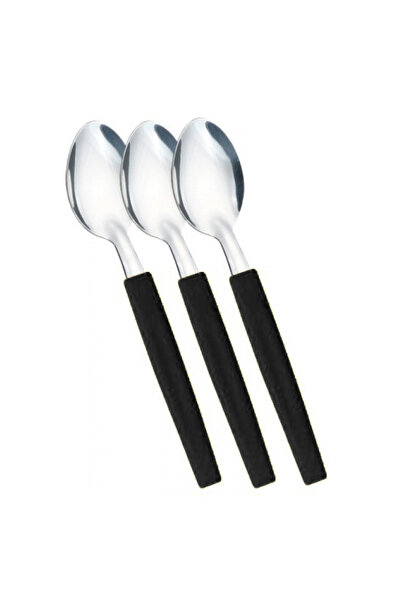 Simonaggio Set of 6 BELIZE spoons with black plastic handle