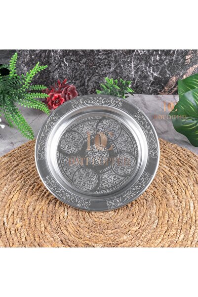 DMT COPPER HOME 16 cm 430 Quality Chrome Steel 3-Piece Engraved Appetizer Pla...