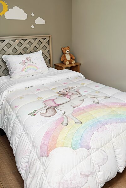 EVPANYA Journey to the Stars Patterned Single Duvet and Pillowcase