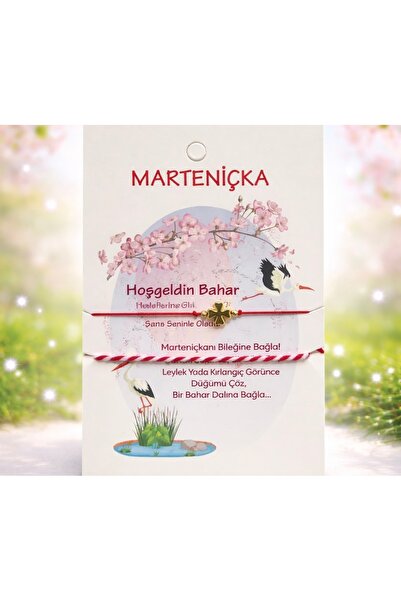 Smr Bijuteri Yonca Figürlü Kartlı Marteniçka Dilek ve Şans Bileklik Seti