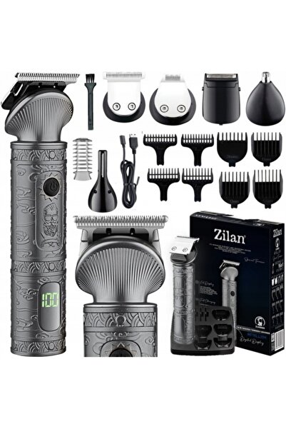 Zilan Professional hair clipper ZLN8665, 6 interchangeable heads, 8 cutting l...