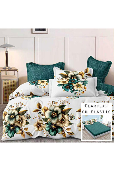 Patul Bubmac Finet Linen, Sulphur, Double Bed, 2 Persons, Stretchy Sheet, 6 P...