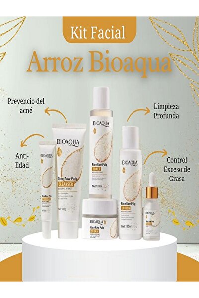 Bio Aqua Organik Doğal Pirinç Yüz Vücut Beyazlatıcı,Kırışıklık,Leke,Koyu halk...