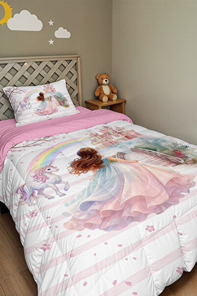 EVPANYA Dreamland Patterned Single Duvet and Pillowcase