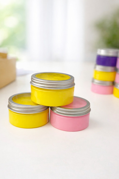 DYA TİCARET Renkli Oyun Jeli / Slime Seti - Şeffaf Kapaklı Metalik Görünümlü ...