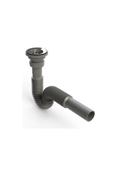 buççin online mağaza Metal Ağızlı Körüklü Lavabo Mutfak Sifonu Lavabo Gider B...
